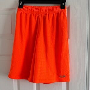 Youth Athletic Mesh Shorts in Neon Orange